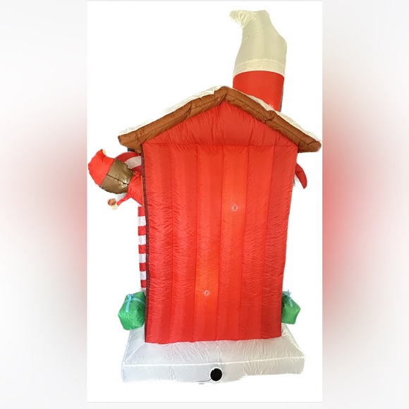 CUTEST SANTA’S WORKSHOP Animated Santa's Workshop Inflatable Christmas Shop HTF - Picture 5 of 15